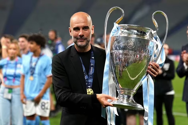 Guardiola giành Champions League cùng Man City.