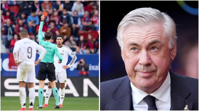 Ancelotti khẳng định trọng tài đã mắc sai lầm khi truất quyền thi đấu Bellingham.