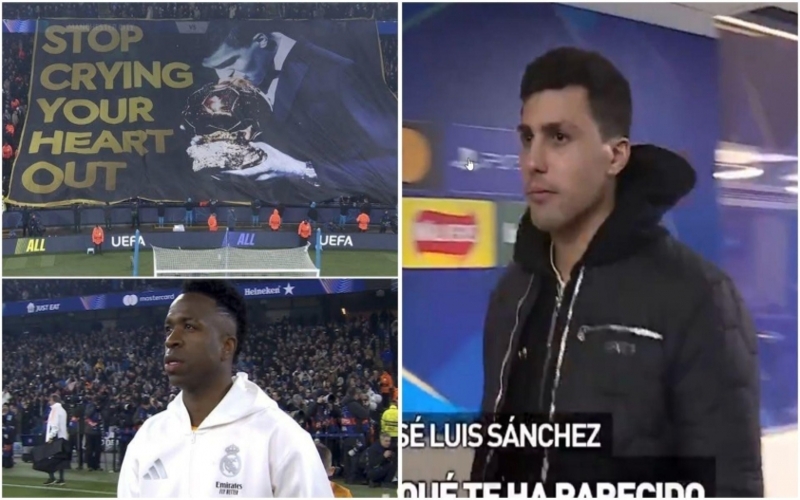 Rodri nhận xét về biểu ngữ các CĐV Man City nhắm tới Vinicius.