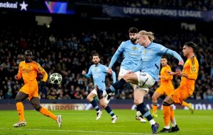 Haaland mở tỷ số cho Man City. Ảnh: Getty